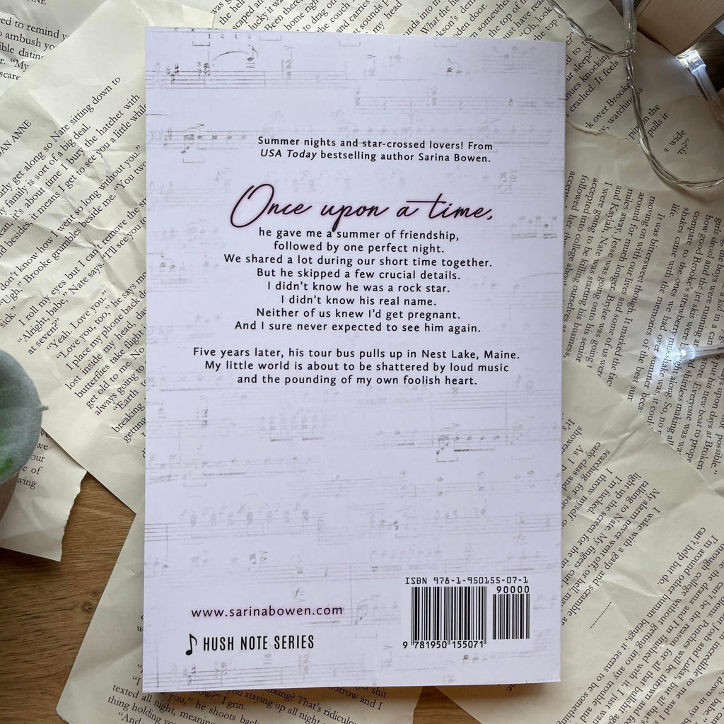 Hush Note by Sarina Bowen