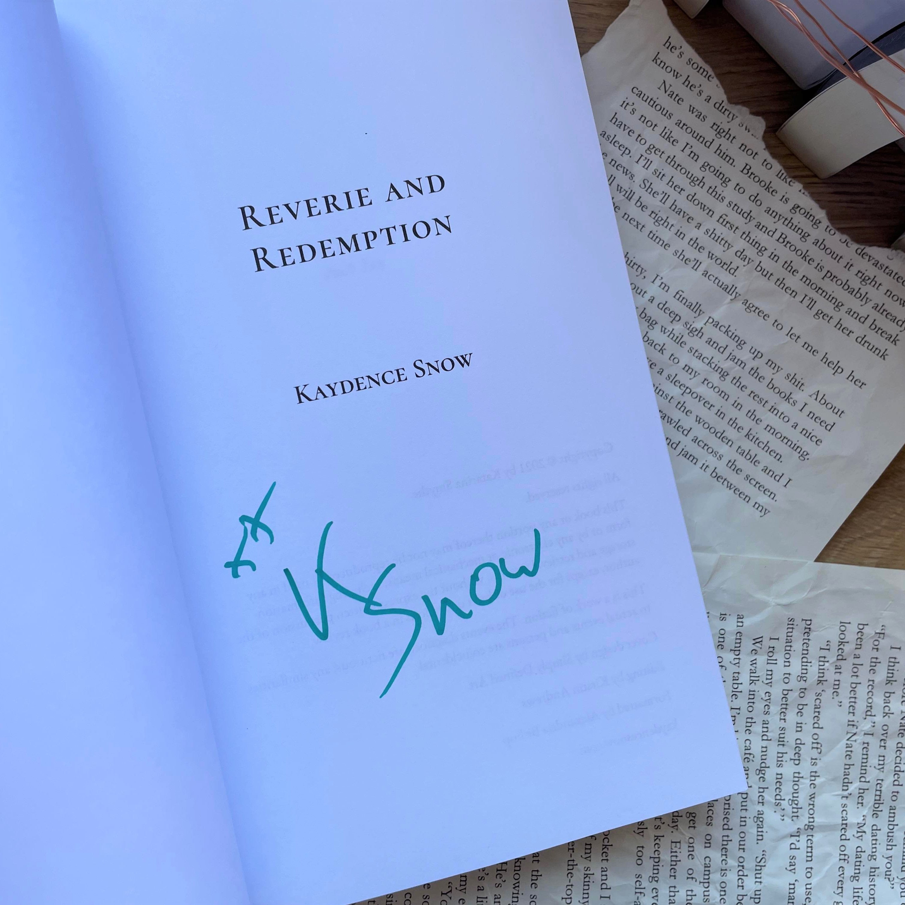 Reverie and Redemption by Kaydence Snow
