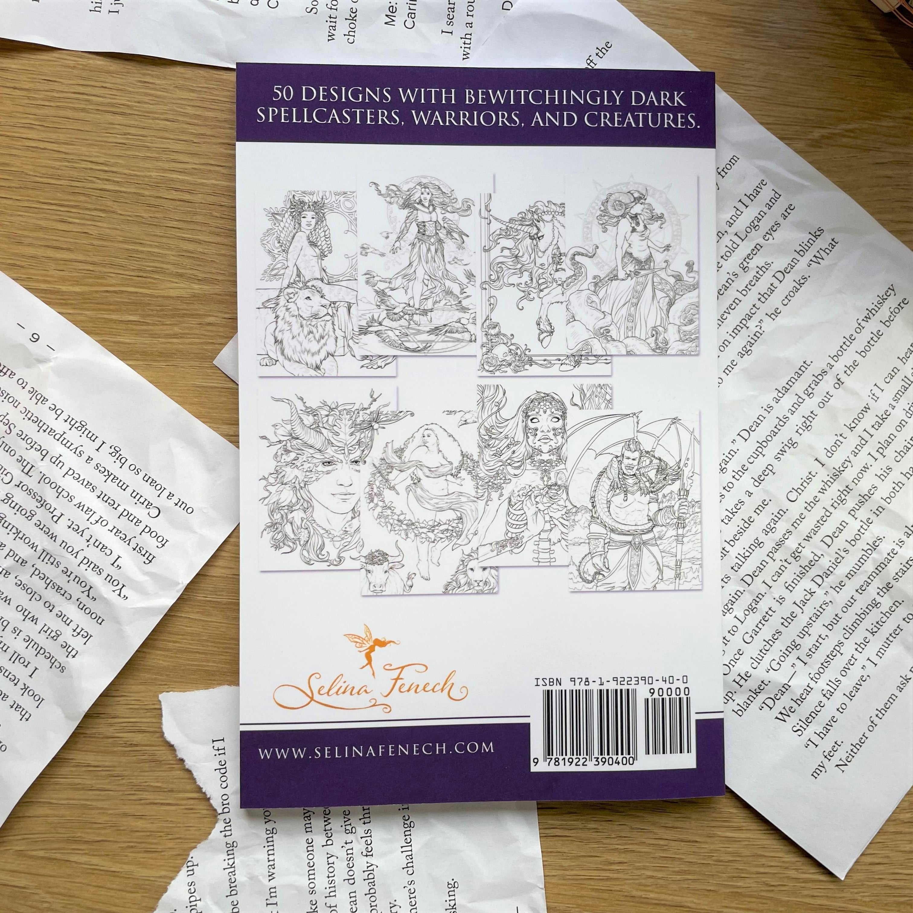 Dark Enchantment Minis - Pocket Sized Fantasy Colouring Book by Selina Fenech