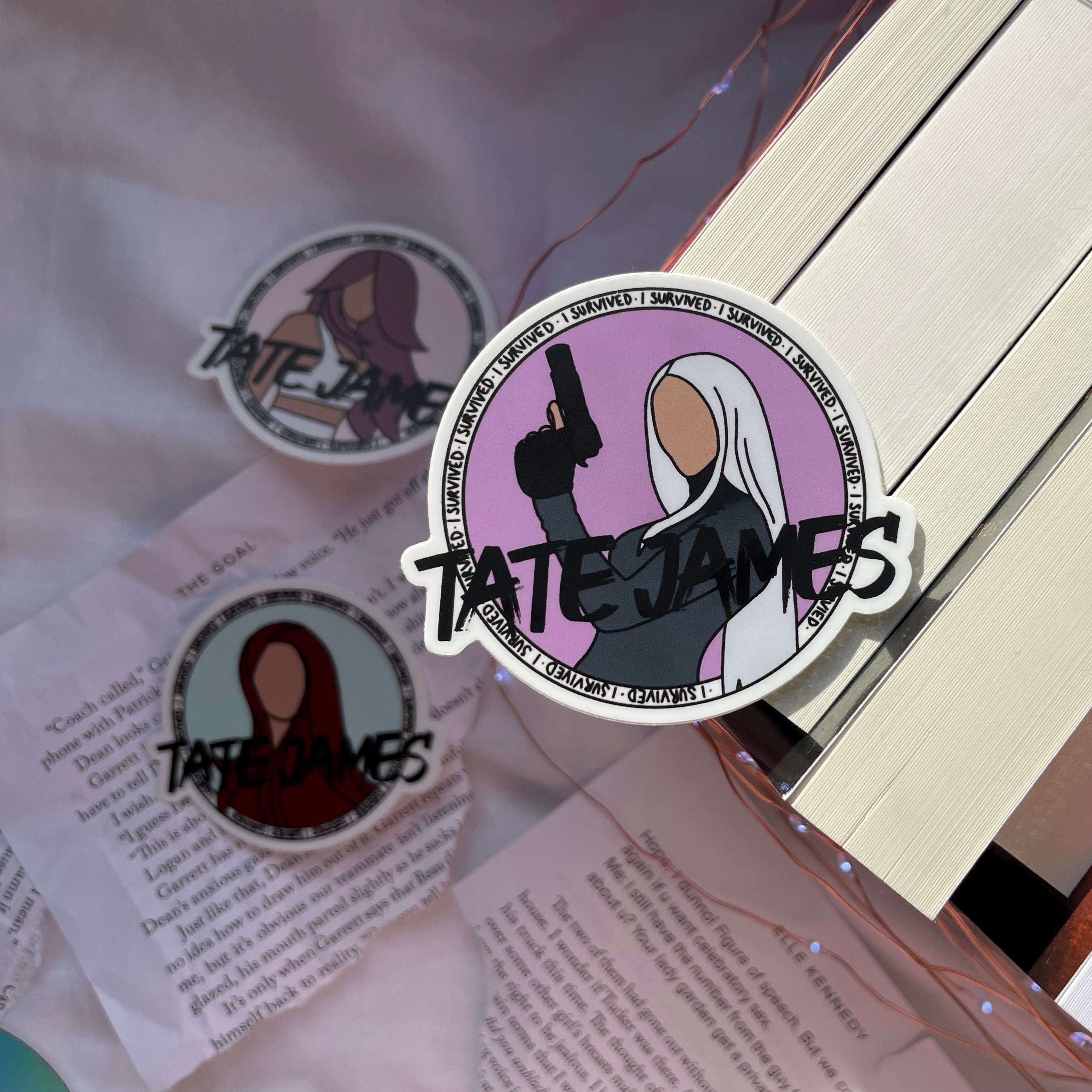 I Survived Tate James Vinyl Stickers