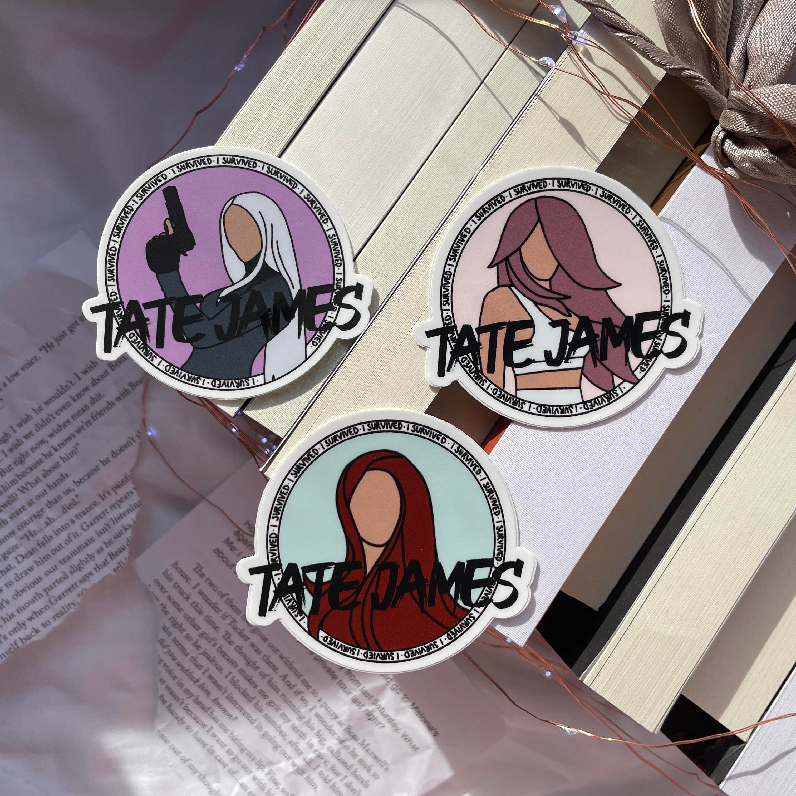 I Survived Tate James Vinyl Stickers