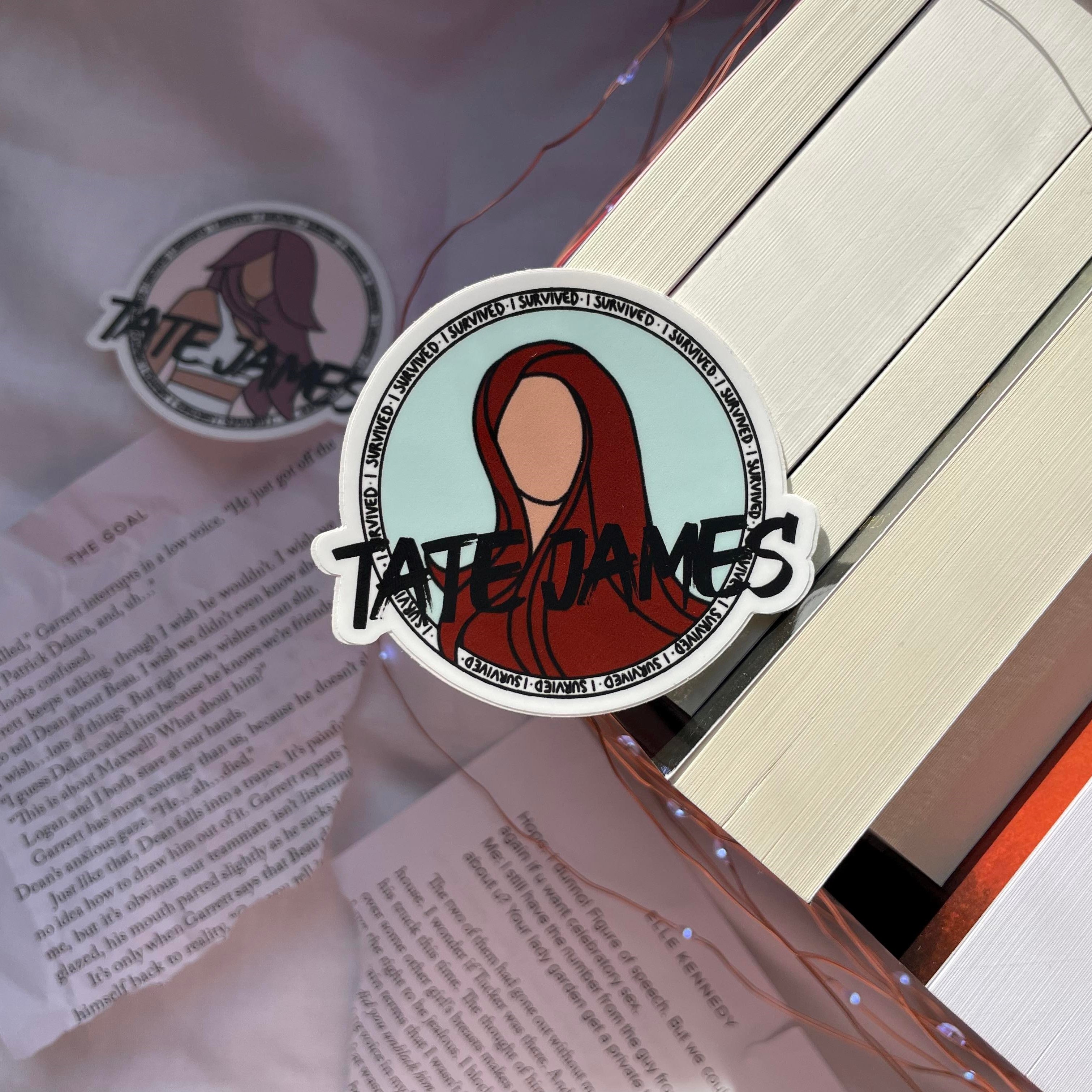 I Survived Tate James Vinyl Stickers