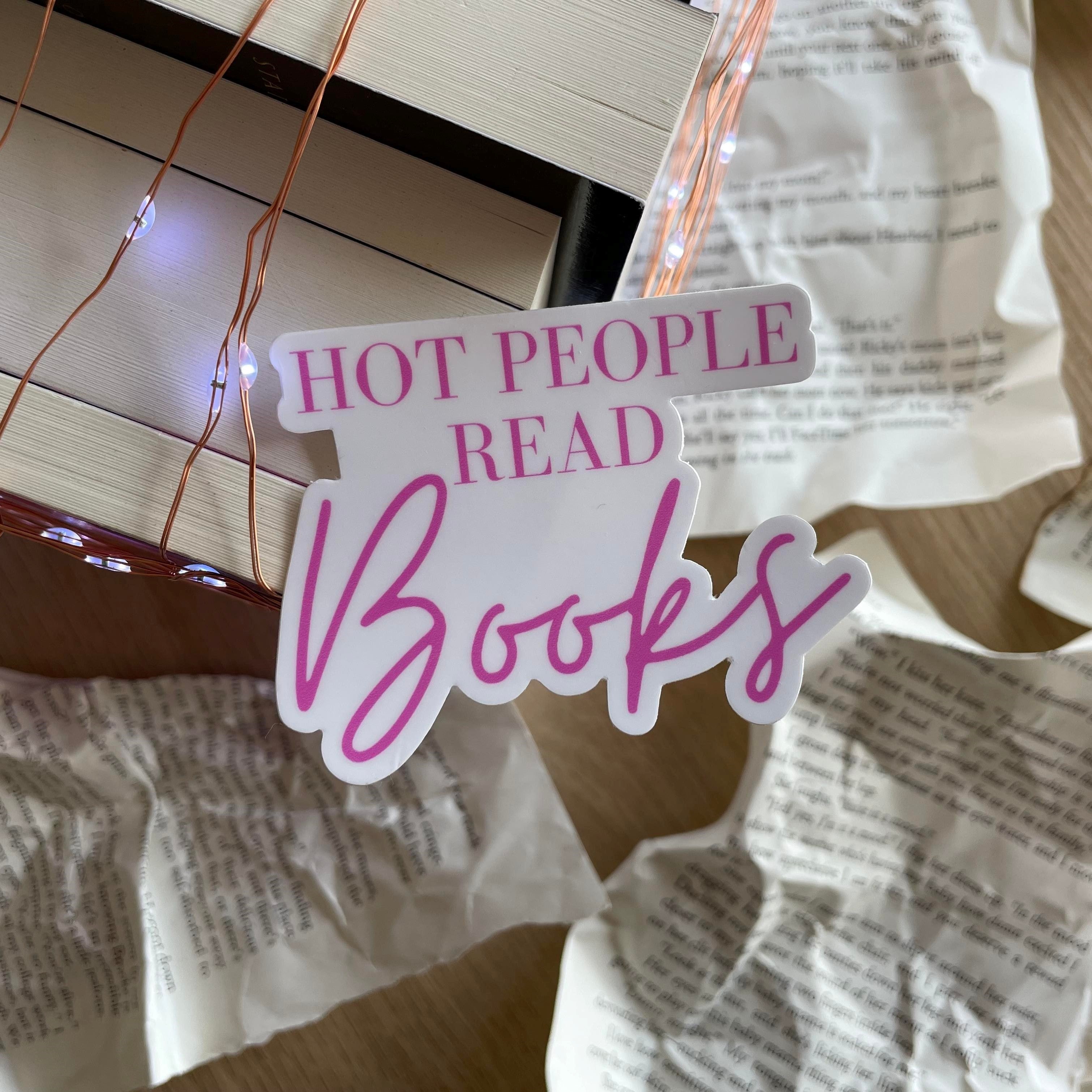 Hot People Read Books - Vinyl Sticker