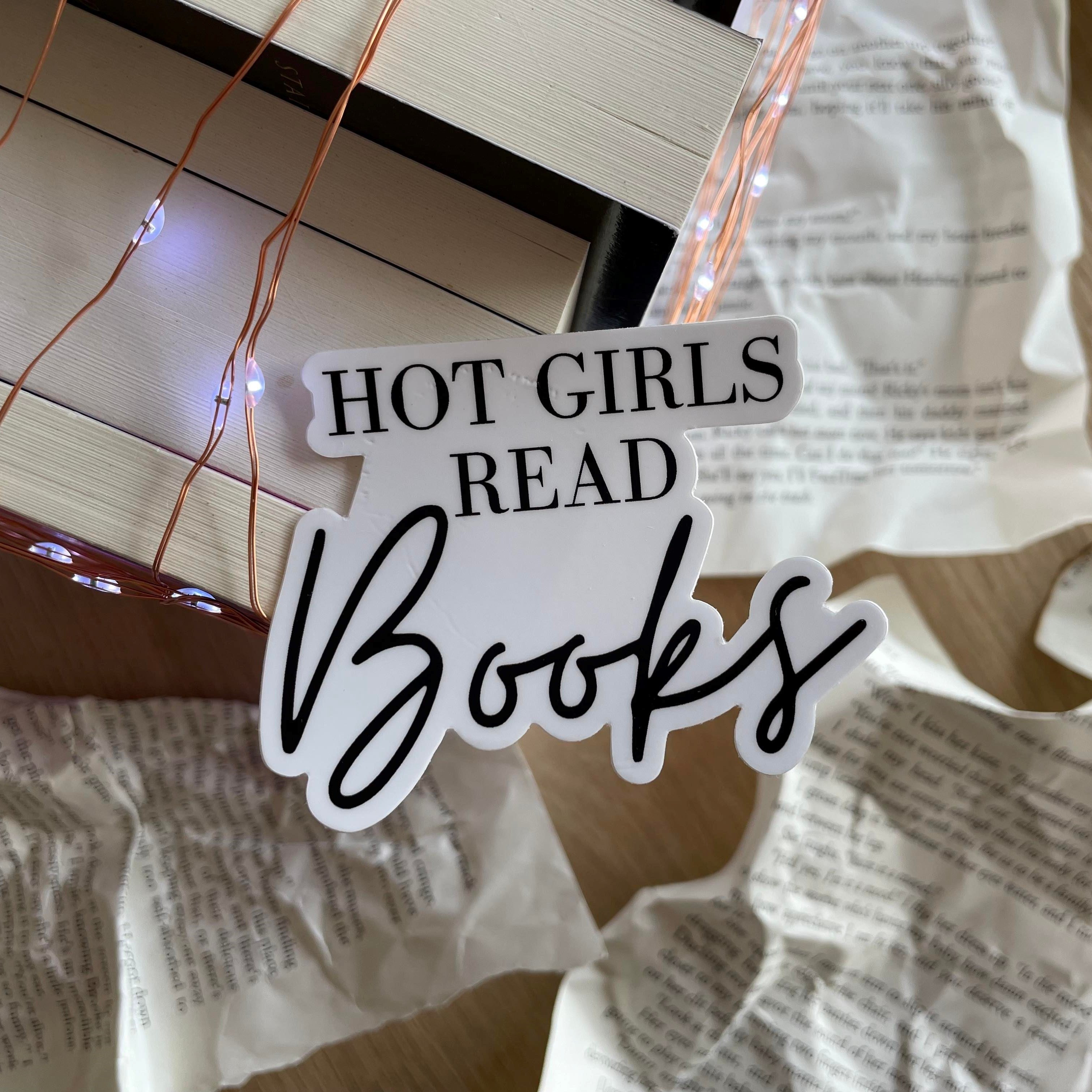 Hot Girls Read Books - Vinyl Sticker