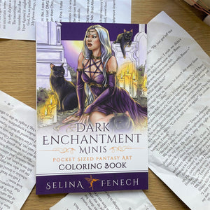Dark Enchantment Minis - Pocket Sized Fantasy Colouring Book by Selina Fenech