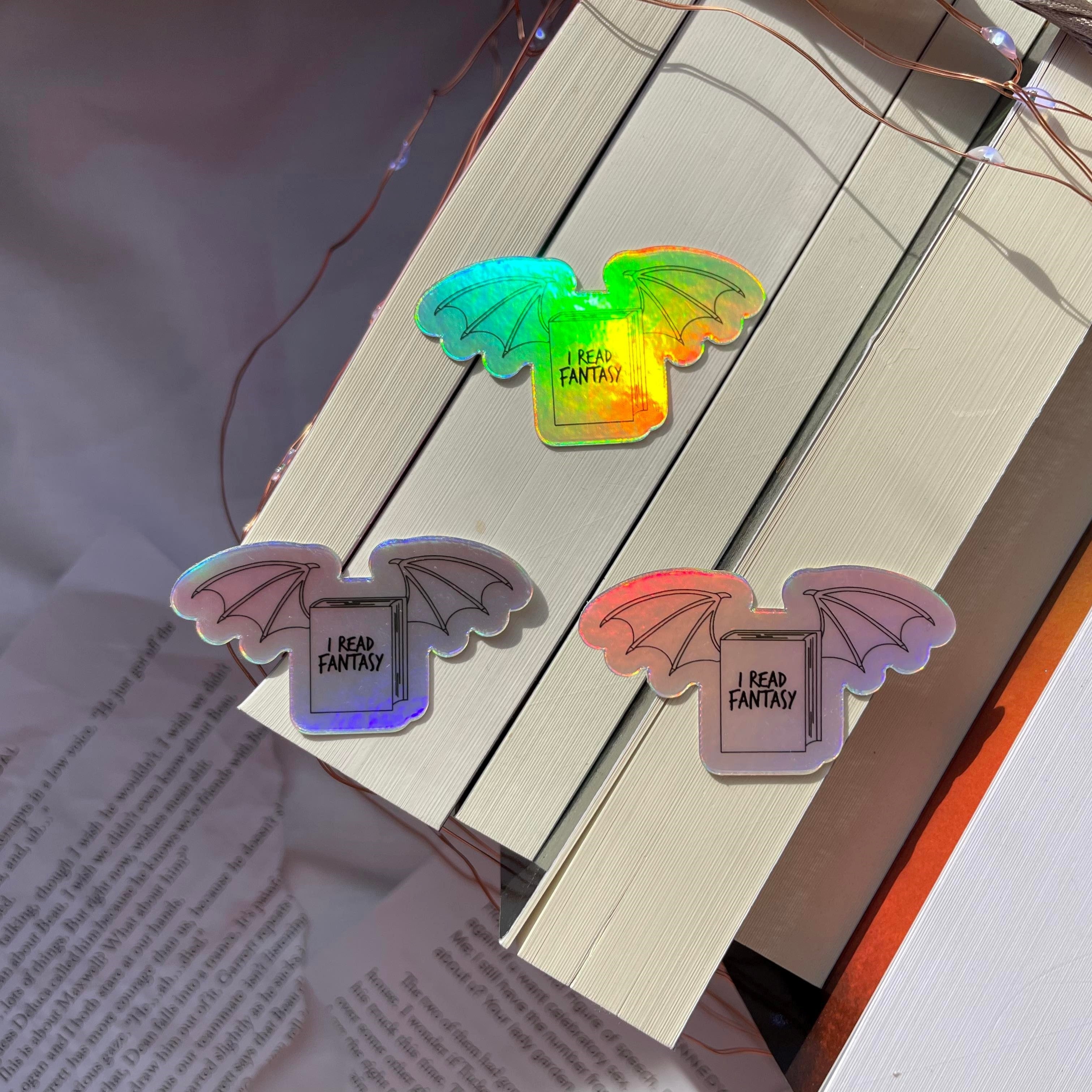 I Read Fantasy - Holographic Vinyl Sticker