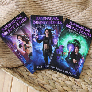 Supernatural Bounty Hunter series (OLD COVERS) by Leia Stone & Lucia Ashta
