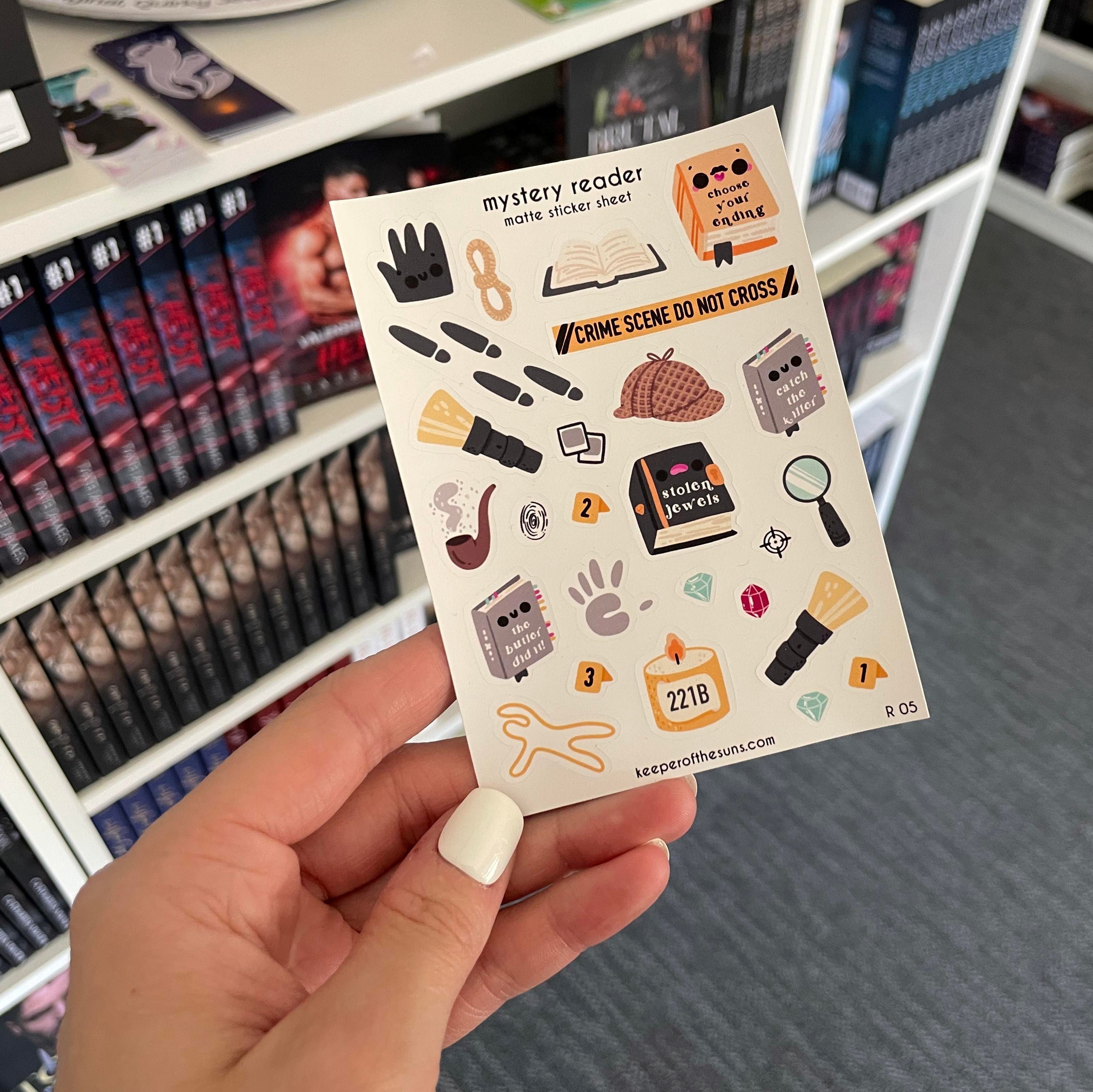 Mystery Raeder Sticker Sheet | Small Planner Stickers