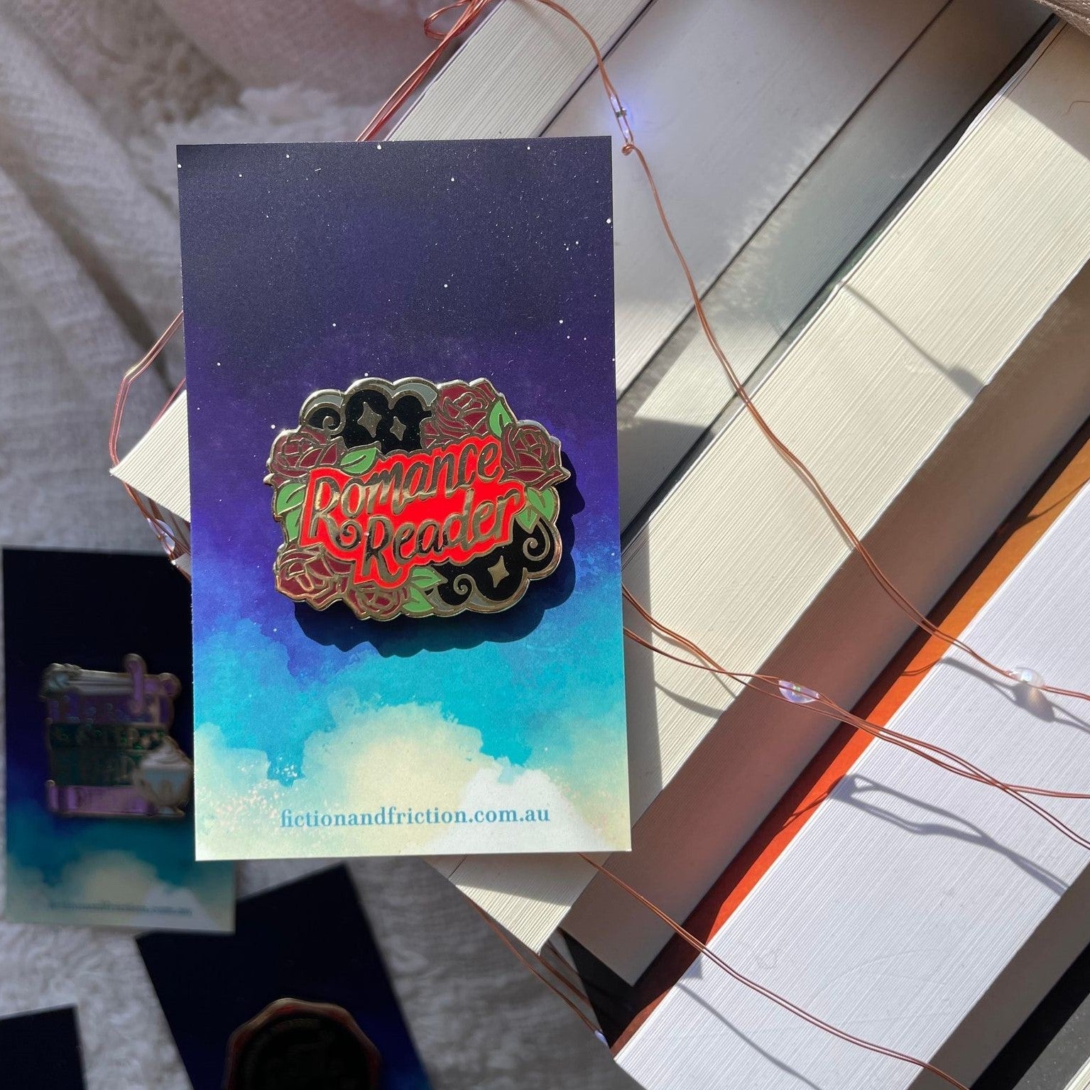 Romance Reader Enamel Pin