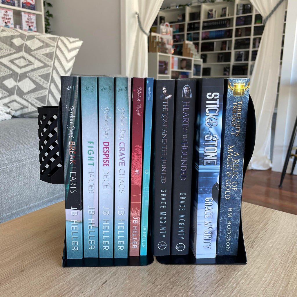 Pull Bookends Adjustable Bookend | Black – Fiction & Friction