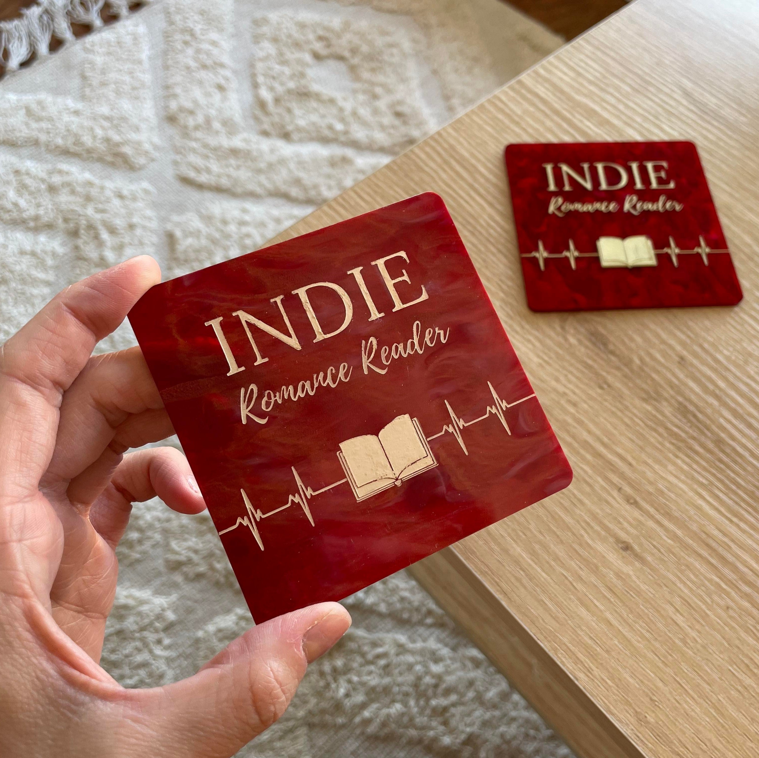 Indie Romance Reader | Arylic Coaster